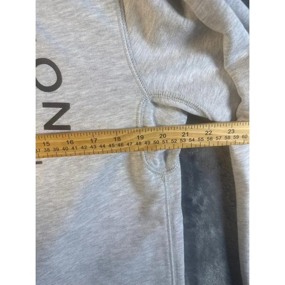 True Religion Mens Zip Up Hoodie Medium Heather Grey Embroidered Horseshoe Logo